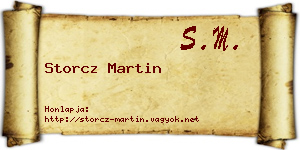 Storcz Martin névjegykártya
